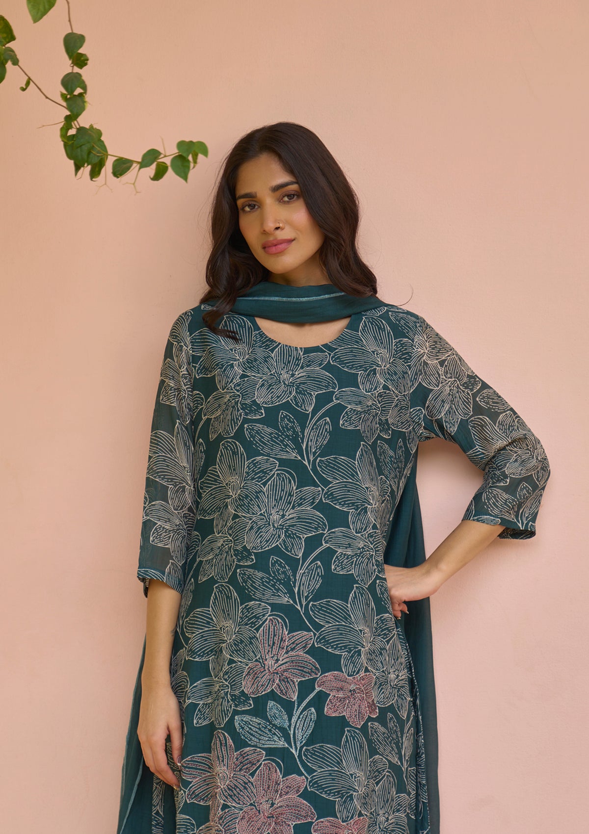 Jade Bloom Kurta Set