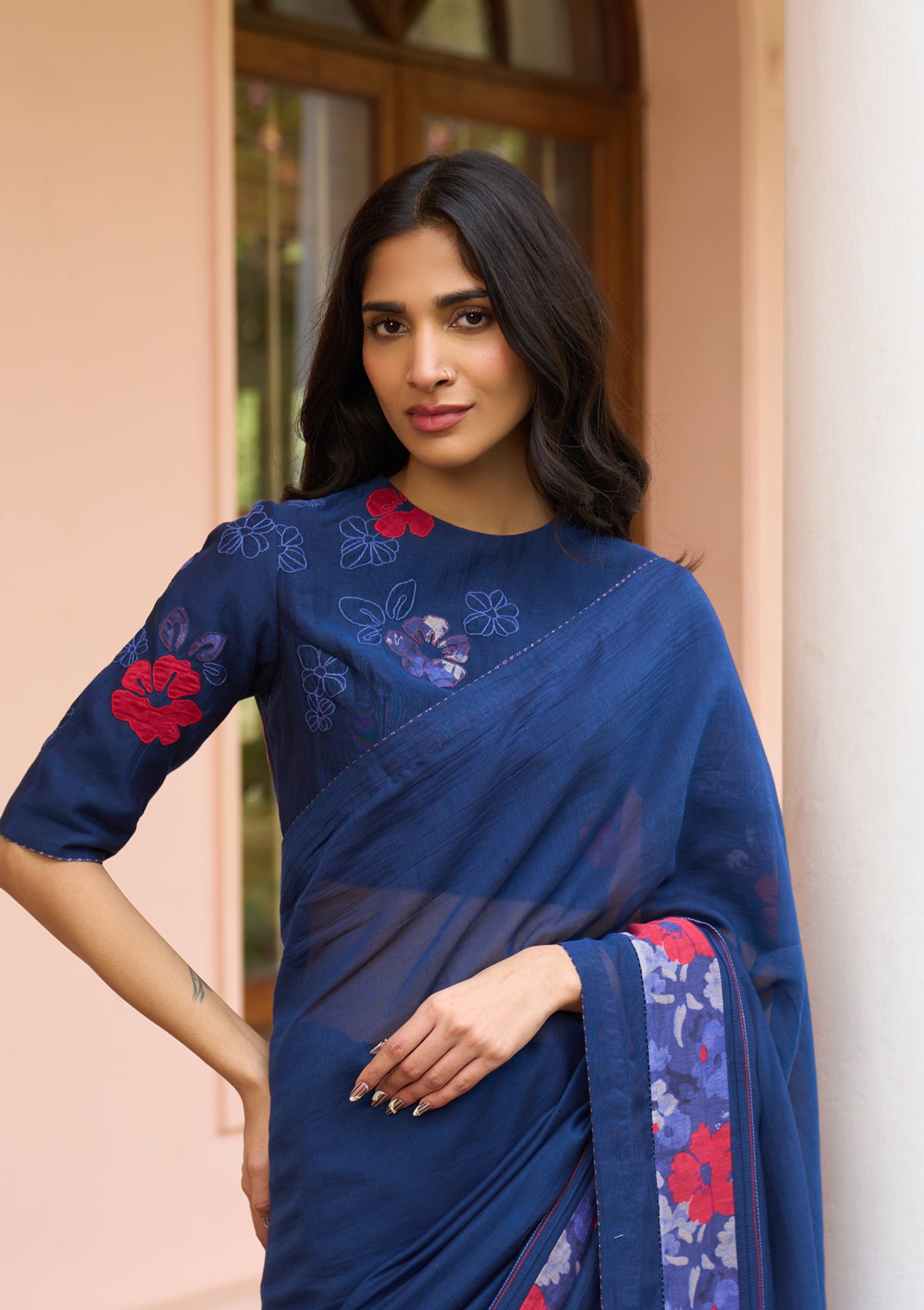 Sapphire Floral Saree
