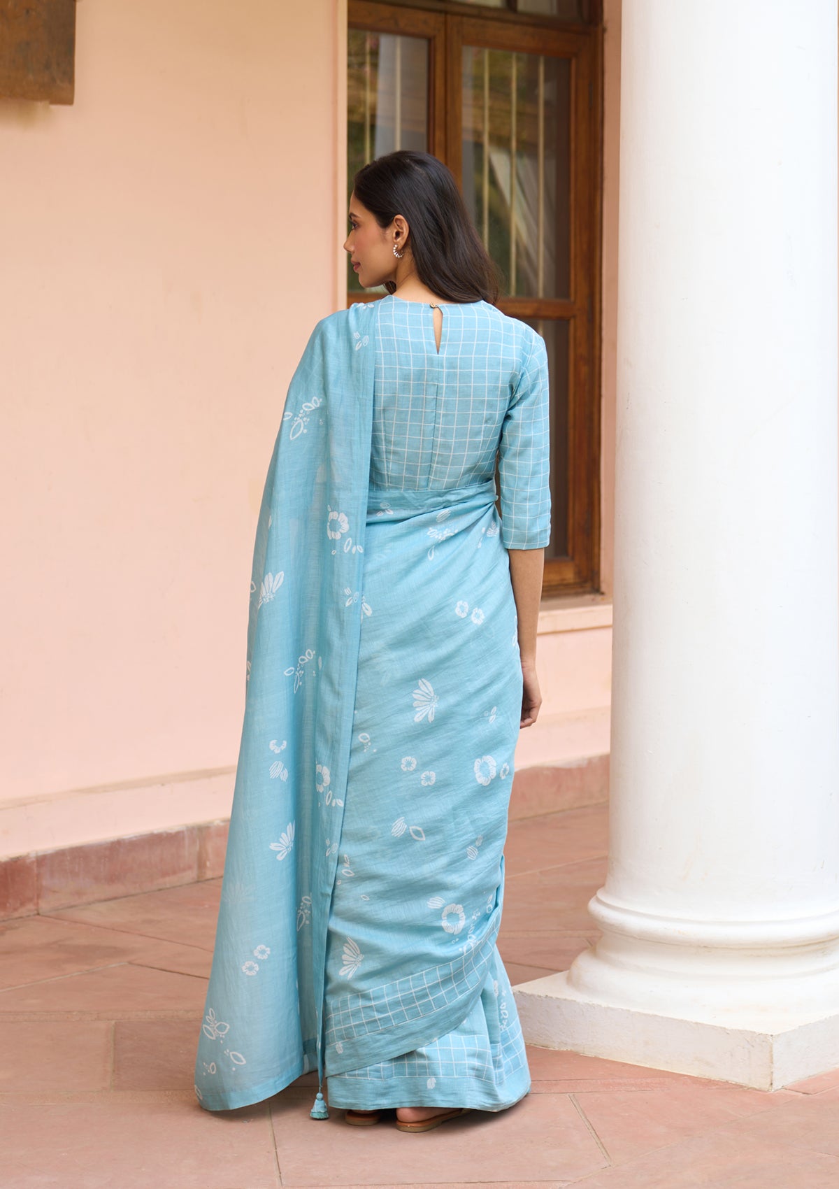 Powder Blue Saree