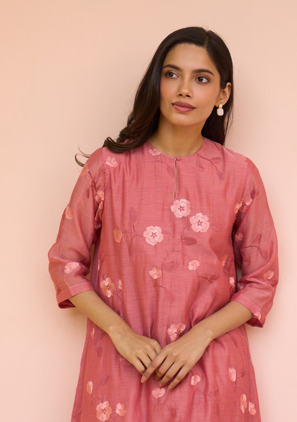 Hibiscus Embroidered Co-ord Set