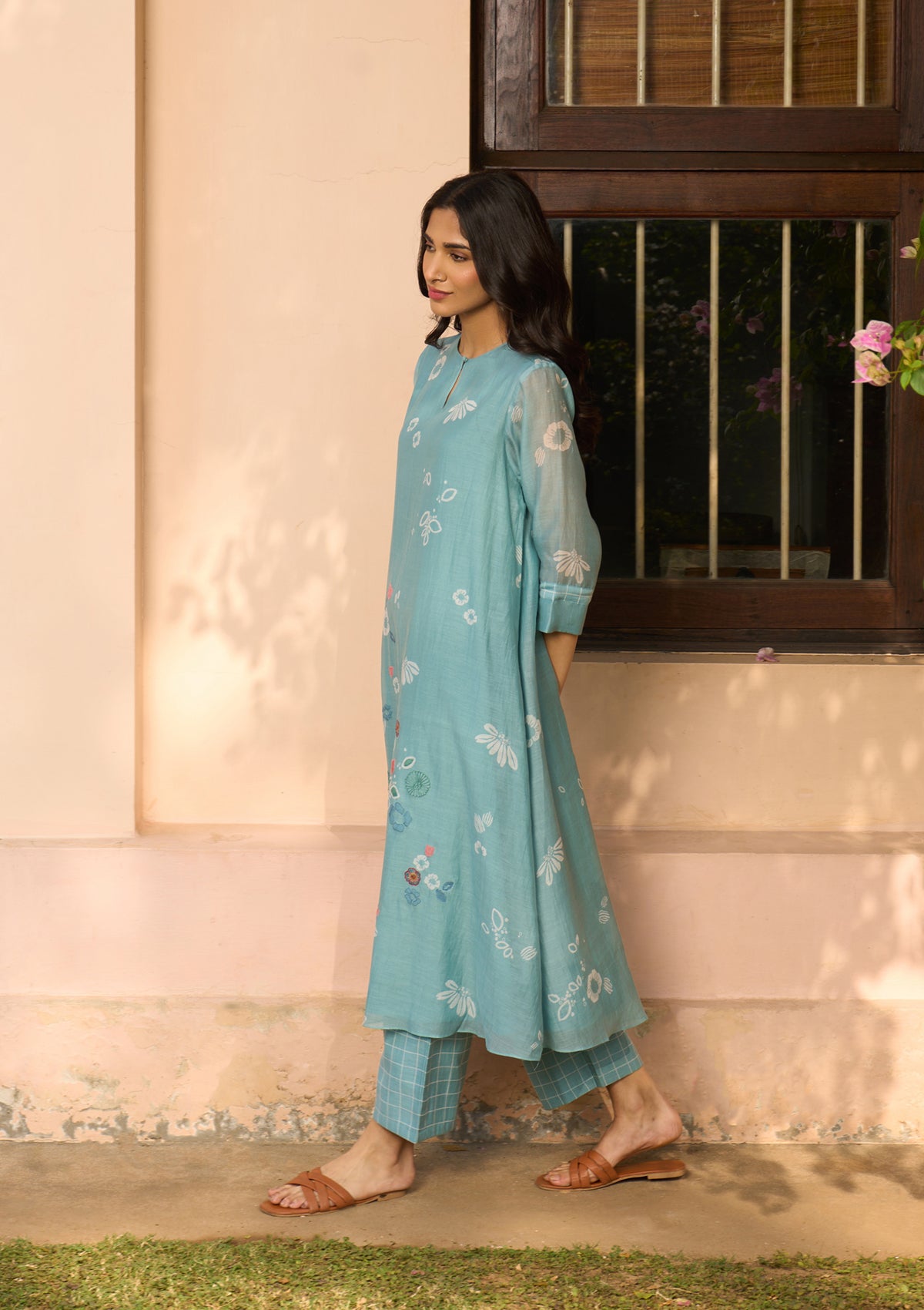 Powder Blue Floral Co-ord Set