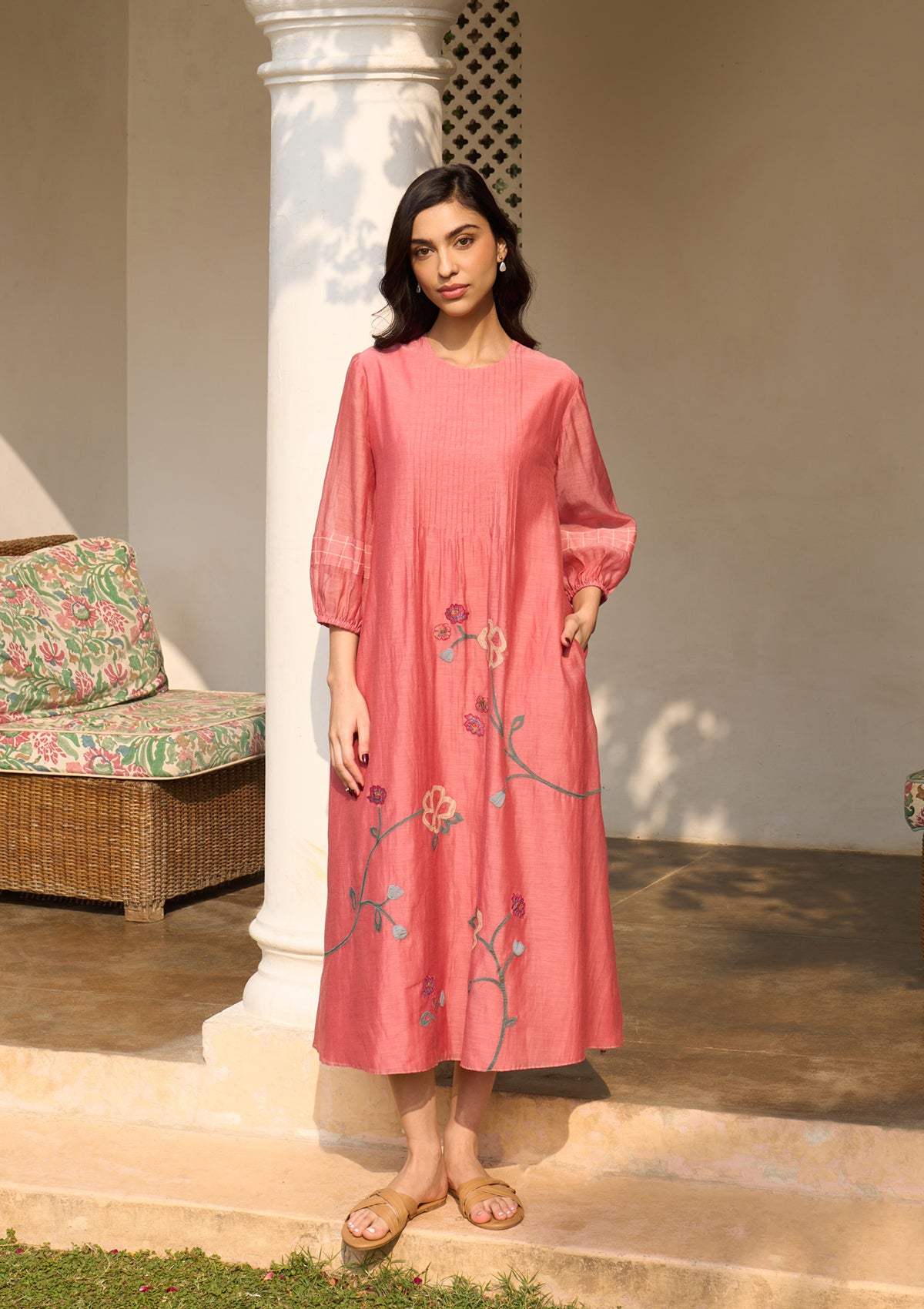 Hibiscus Applique Dress