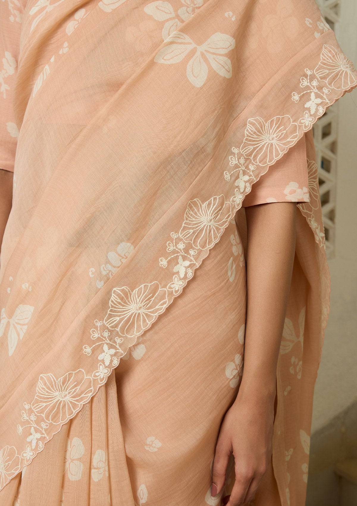 Blossom Embroidered Saree