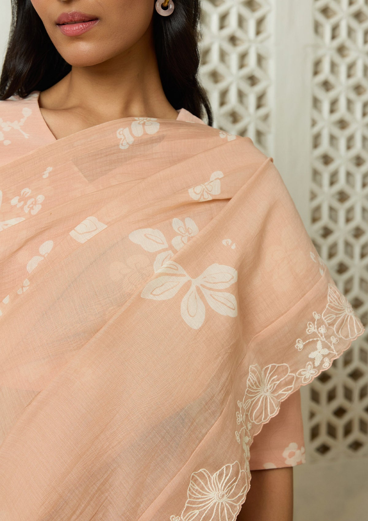 Blossom Embroidered Saree