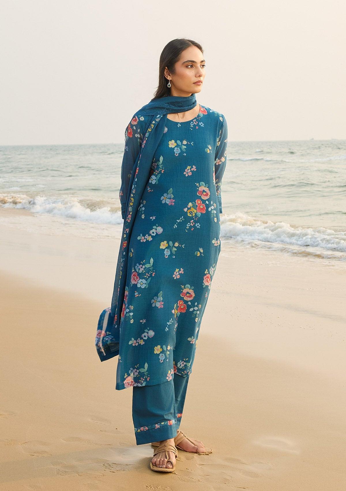 Sapphire Floral Kurta Set