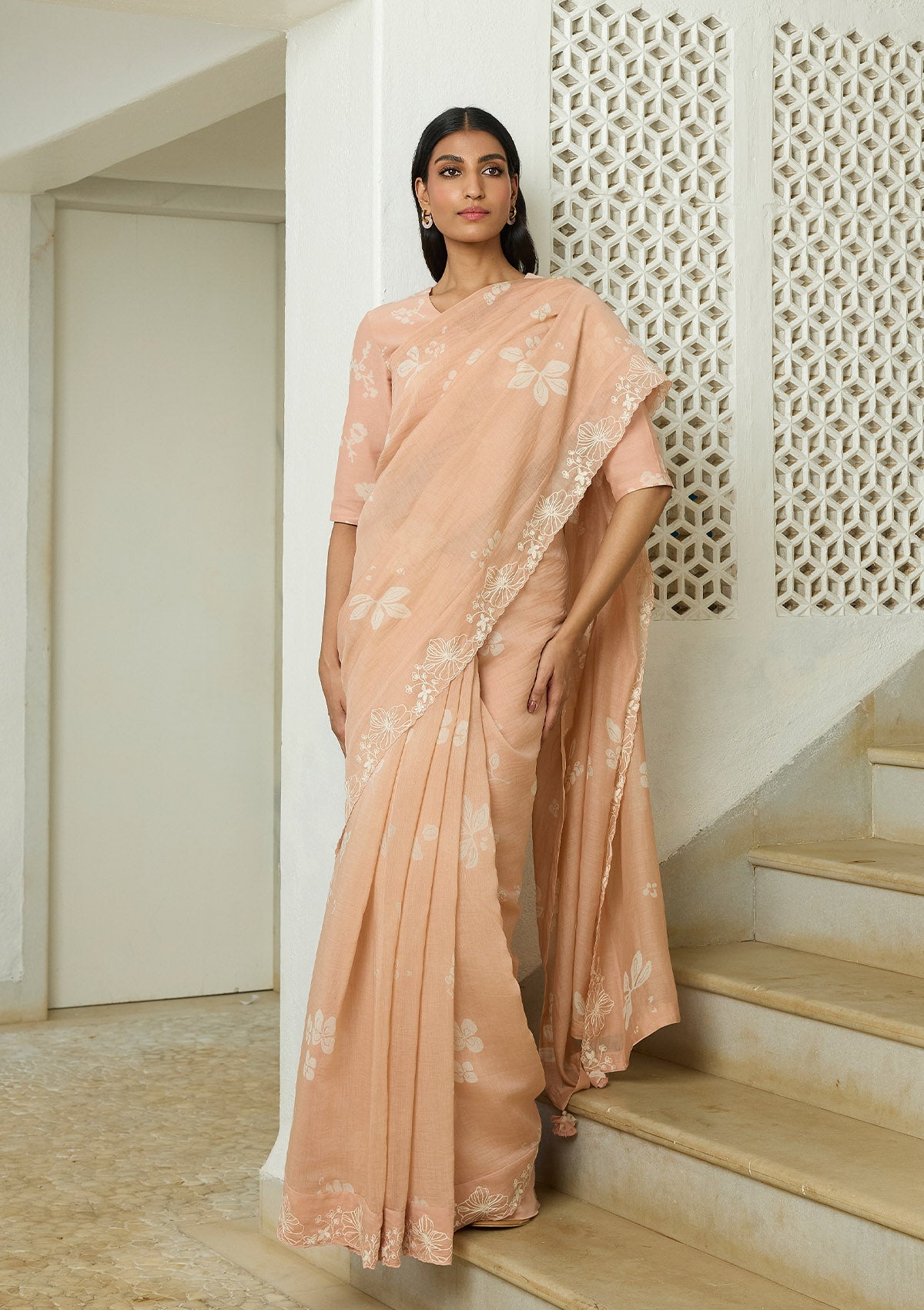 Blossom Embroidered Saree