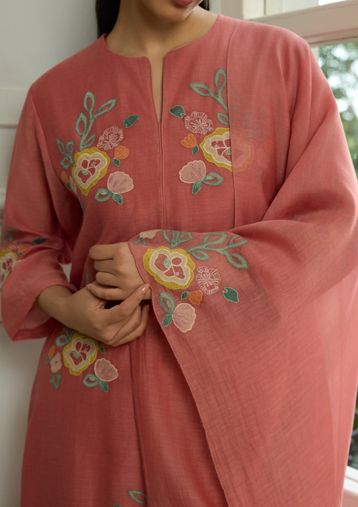 Blush Applique Kurta Set