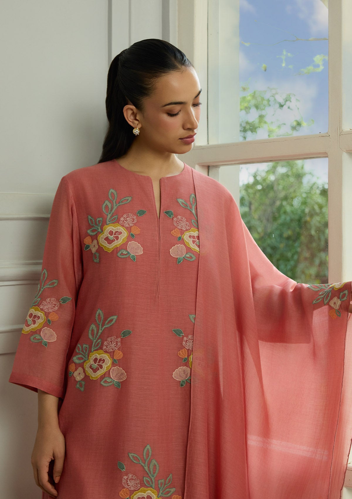 Blush Applique Kurta Set
