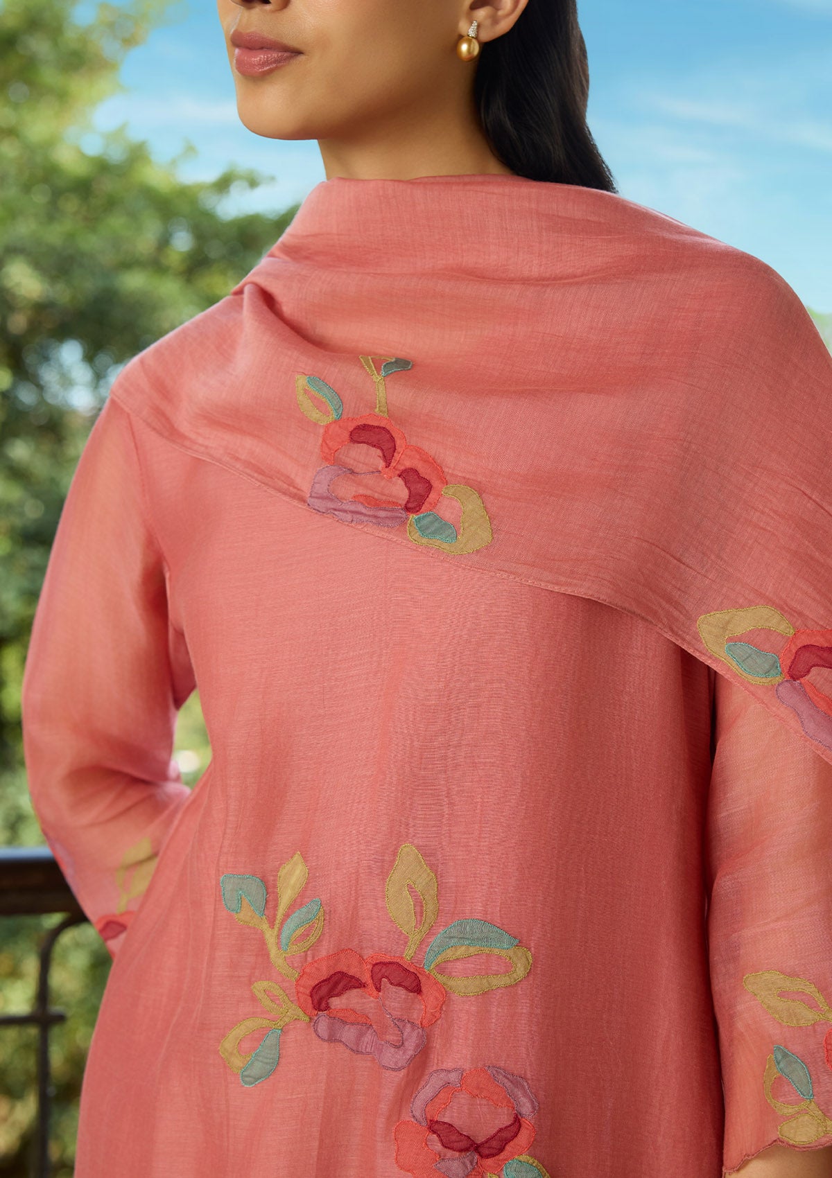 Blush Applique Kurta Set