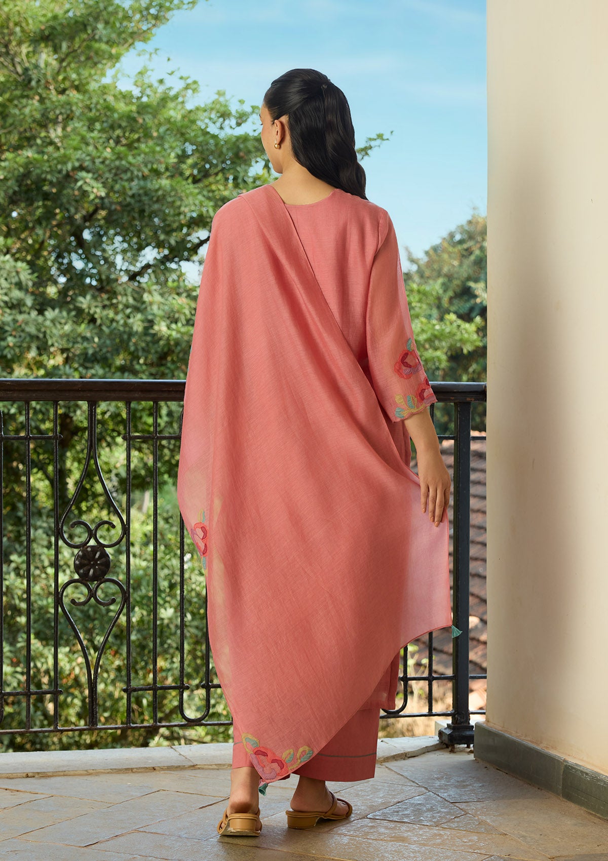 Blush Applique Kurta Set