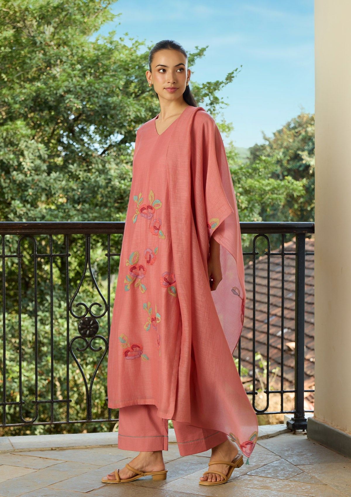 Blush Applique Kurta Set