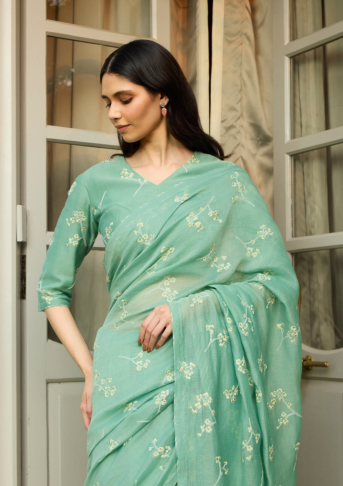 Verdant Embroidered Saree