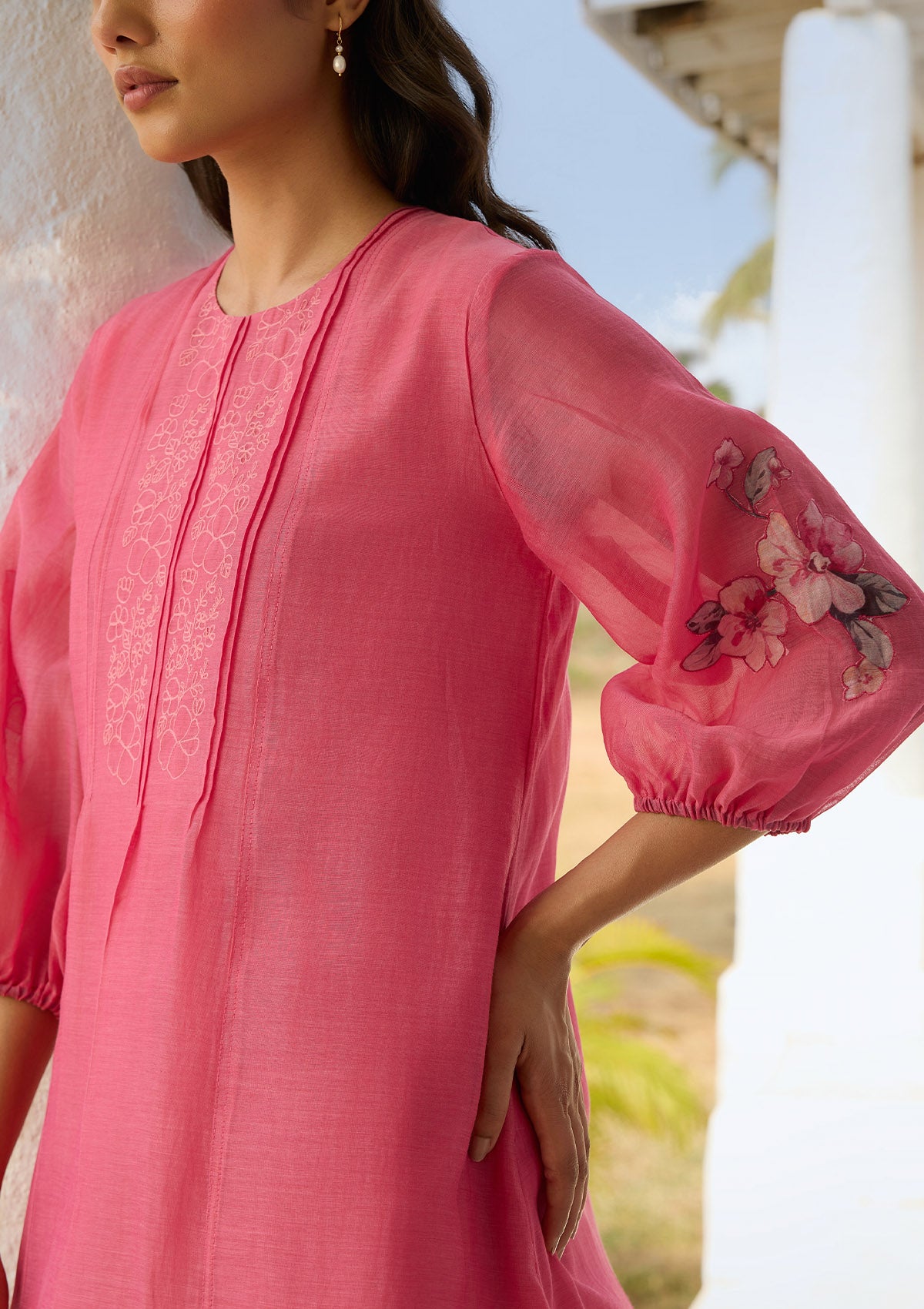 Rose Pintuck Dress