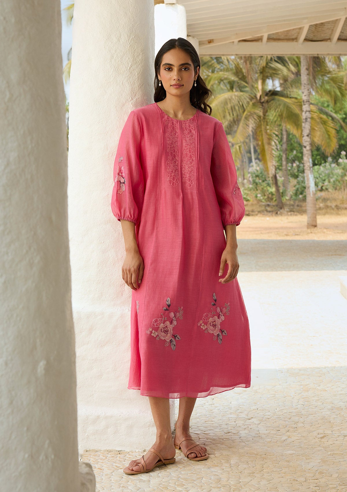 Rose Pintuck Dress
