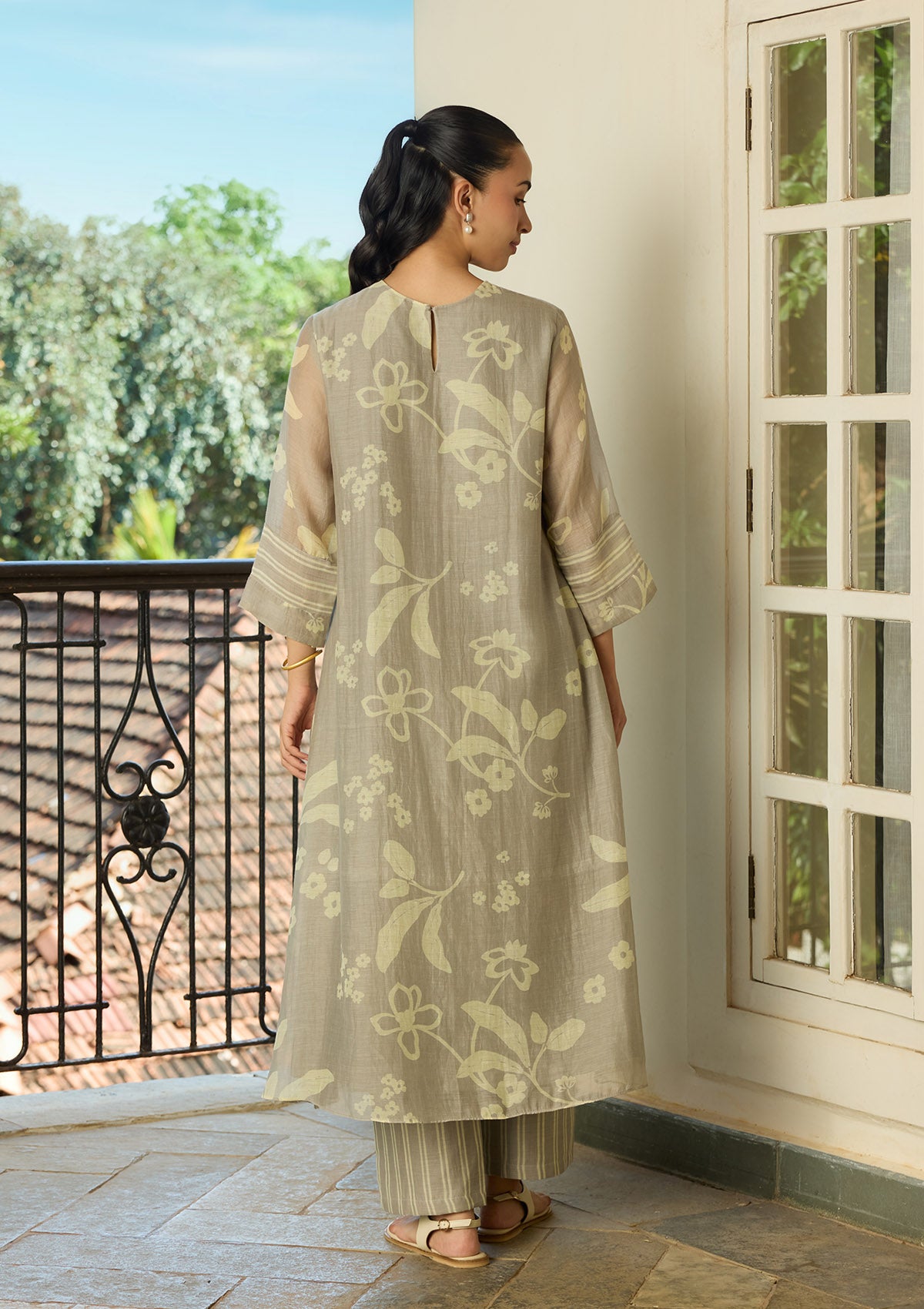 Slate Floral Embroidered Co-ord Set