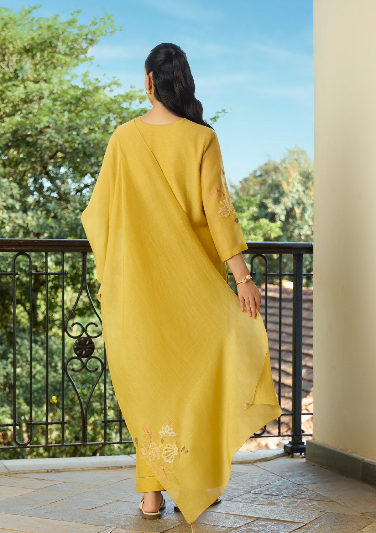 Marigold Applique Kurta Set