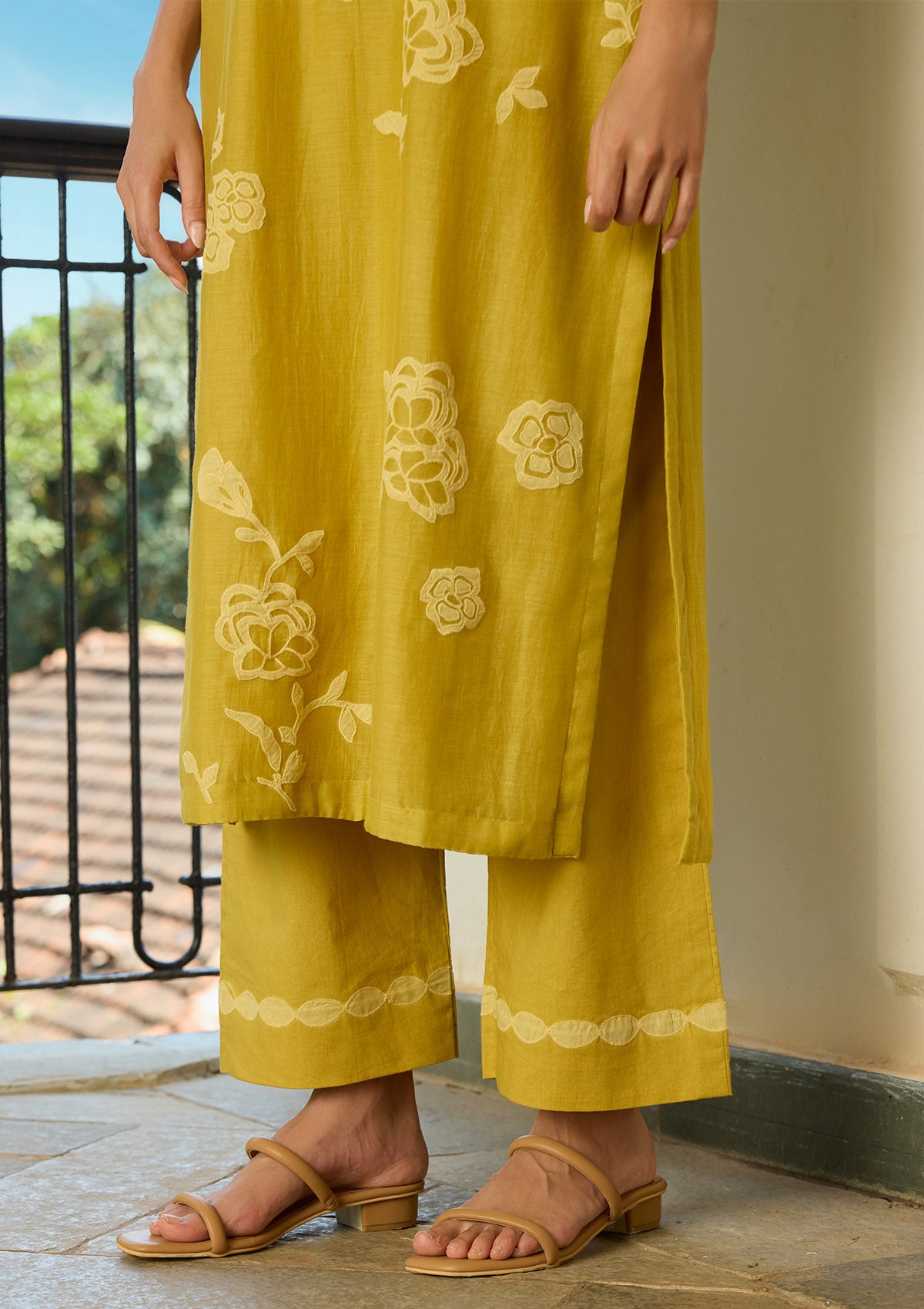 Marigold Applique Kurta Set