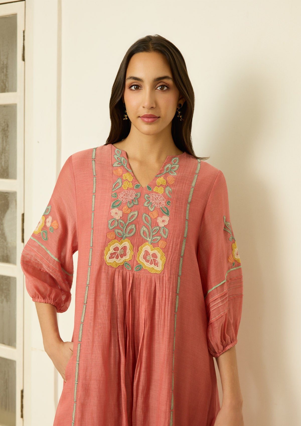 Blush Applique Dress