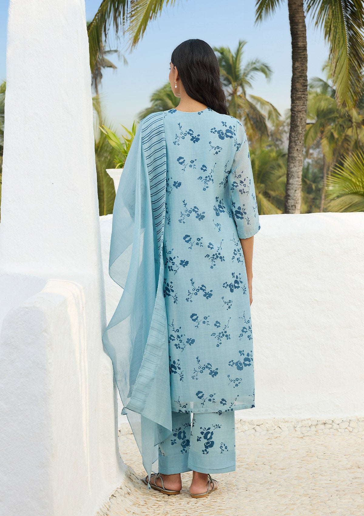 Sky Floral Kurta Set