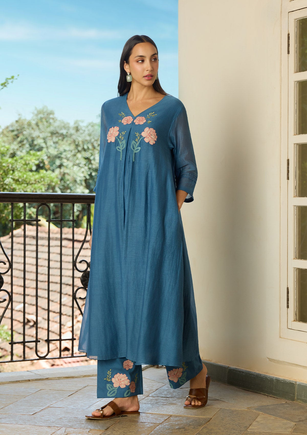 Indigo Applique Co-ord Set