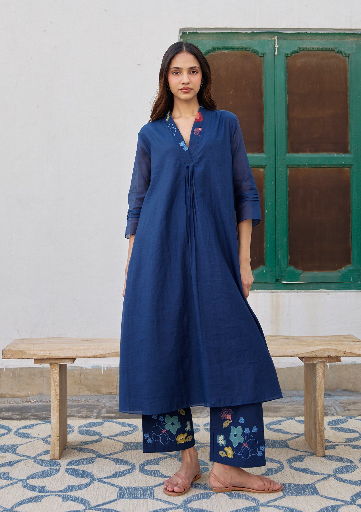 Midnight Blue Applique Co-ord Set