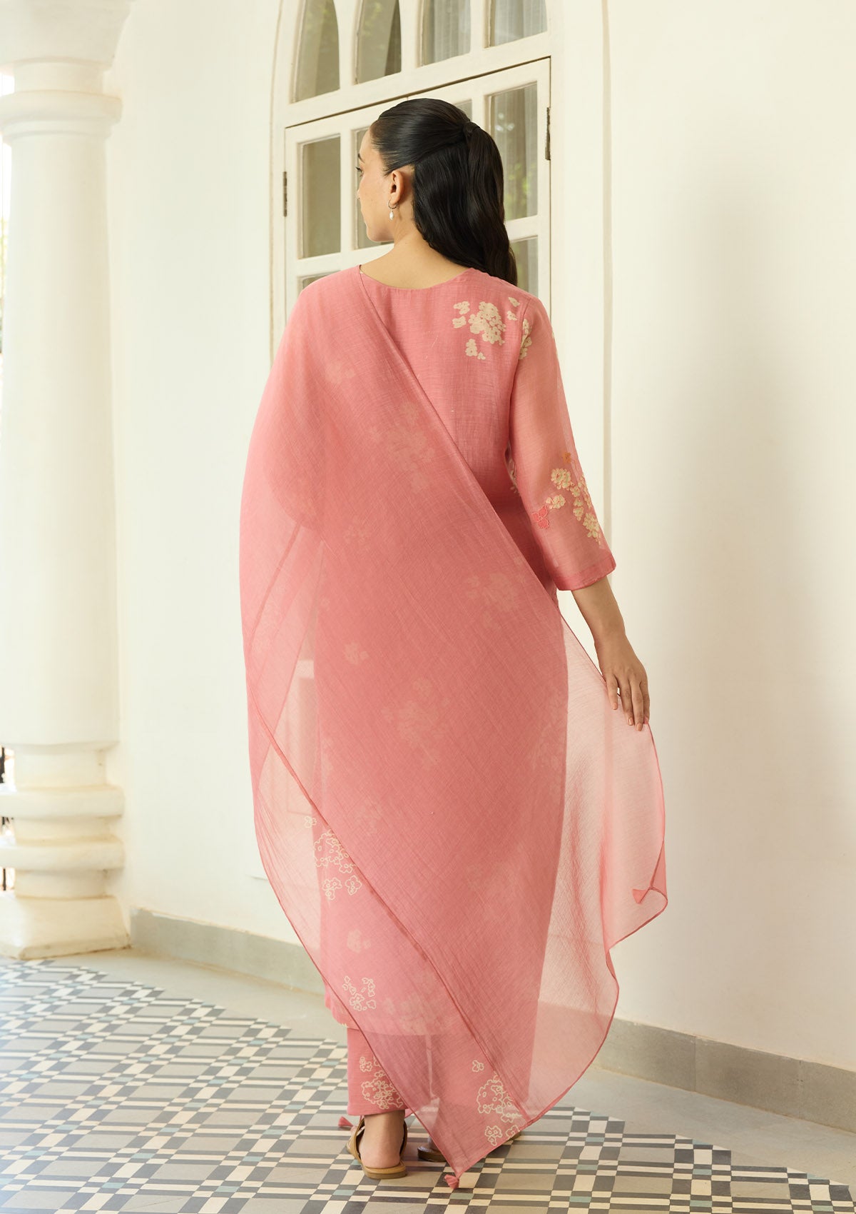 Blush Floral Kurta Set