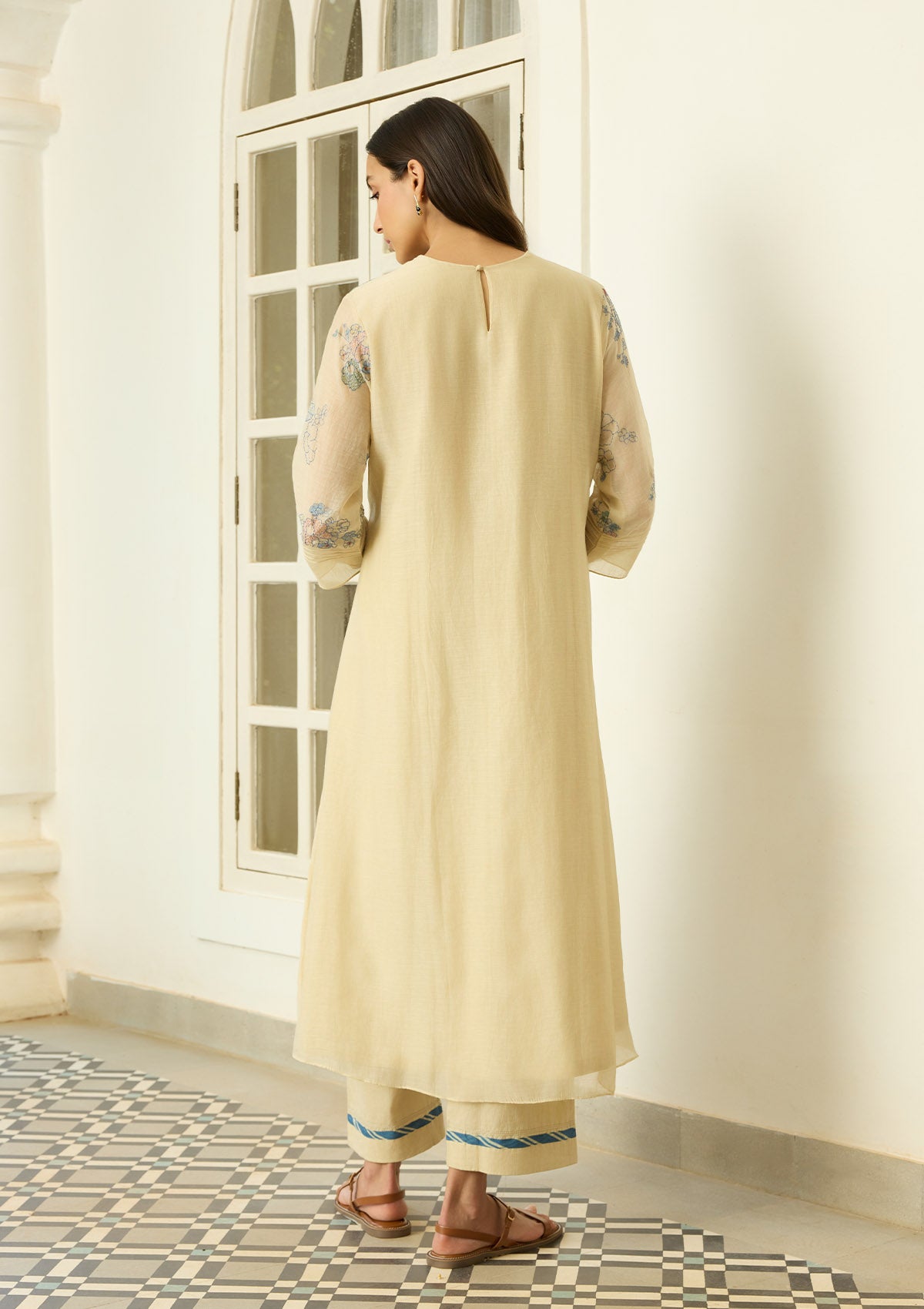 Ecru Thread Embroidered Co-ord set