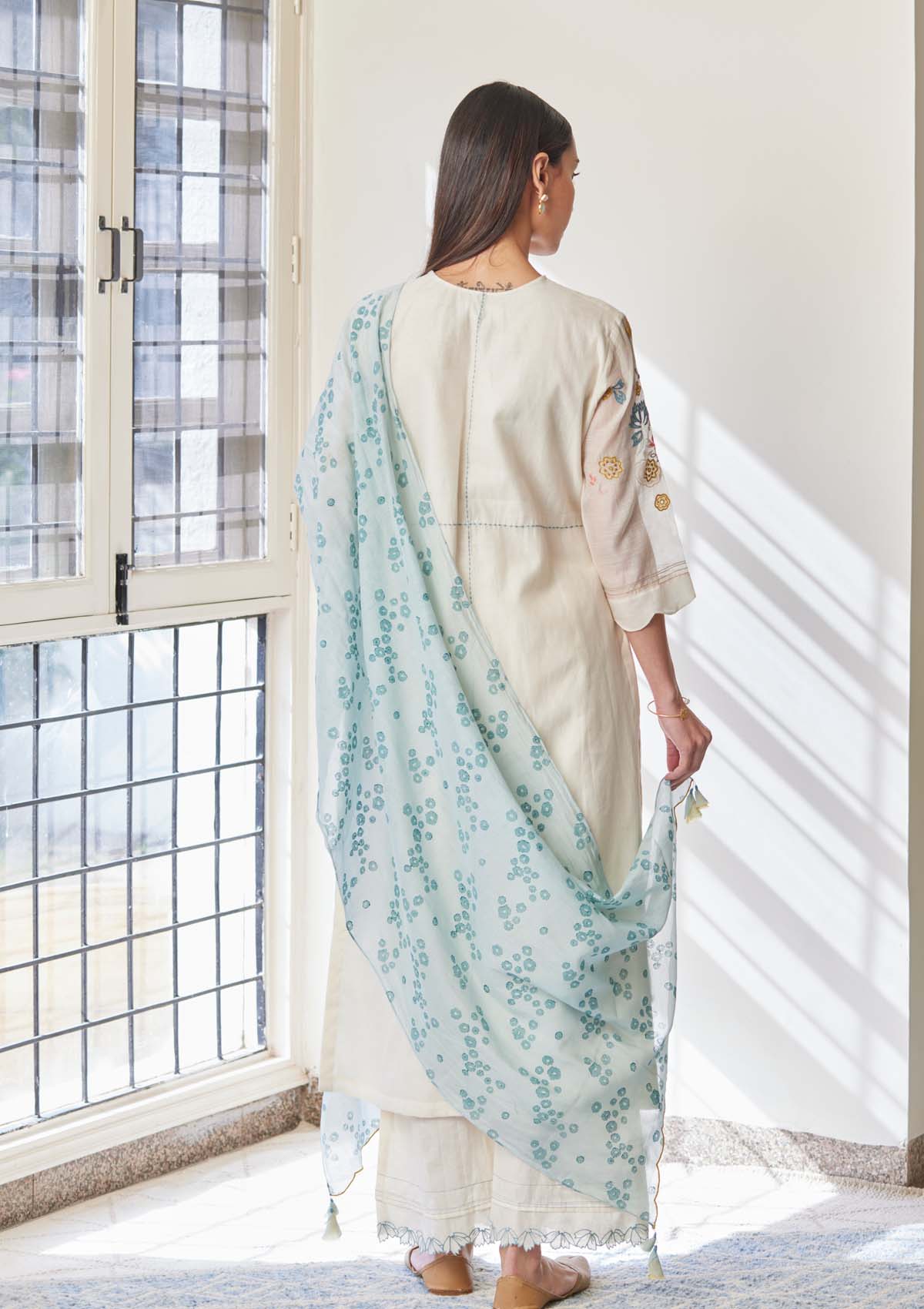 Pearl Applique Kurta Set