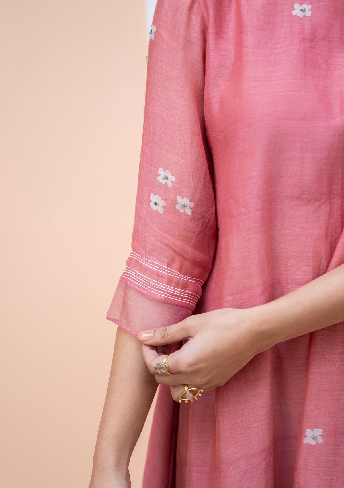 Hibiscus Discharge Print Floral Co-ord Set