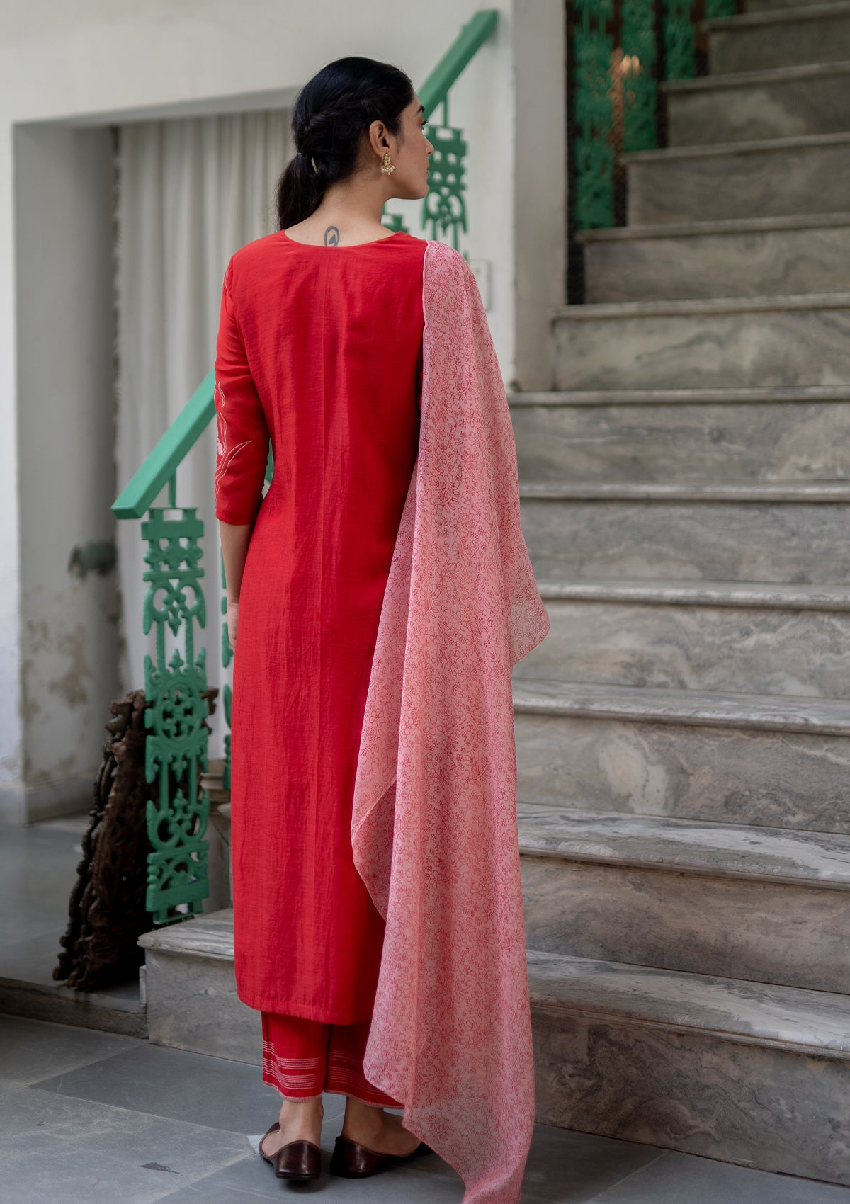 Poppy Applique Kurta Set