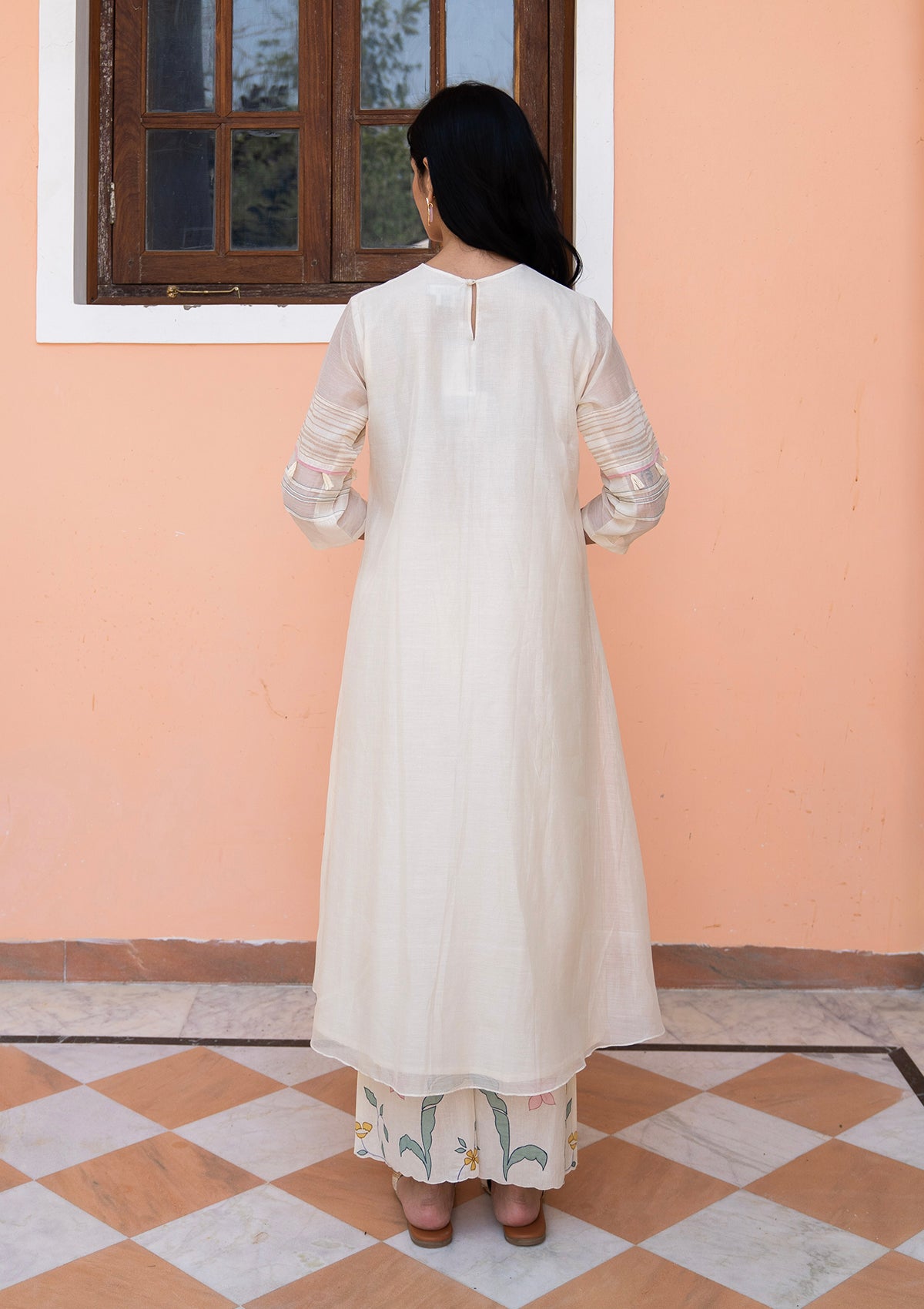 Porcelain Pintuck and Applique Co-ord Set