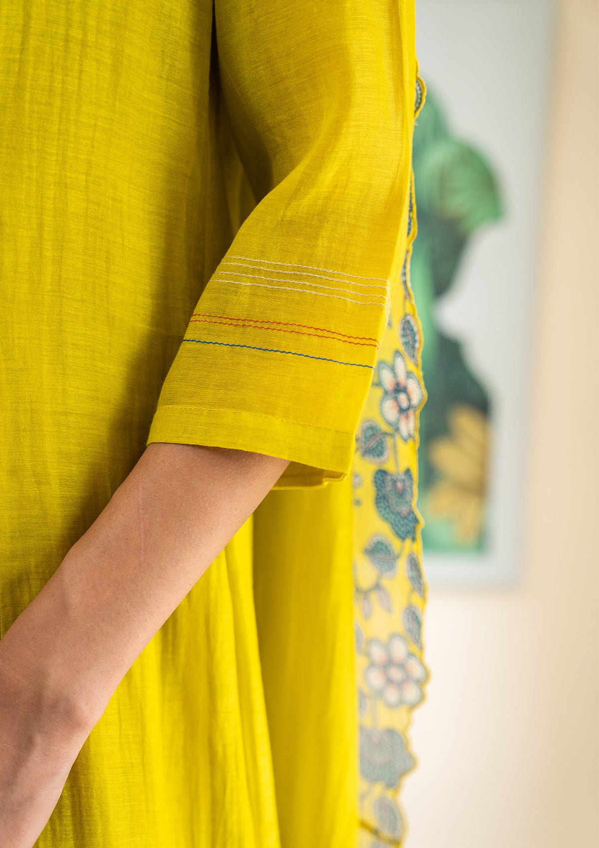 Honeysuckle Applique Anarkali Set