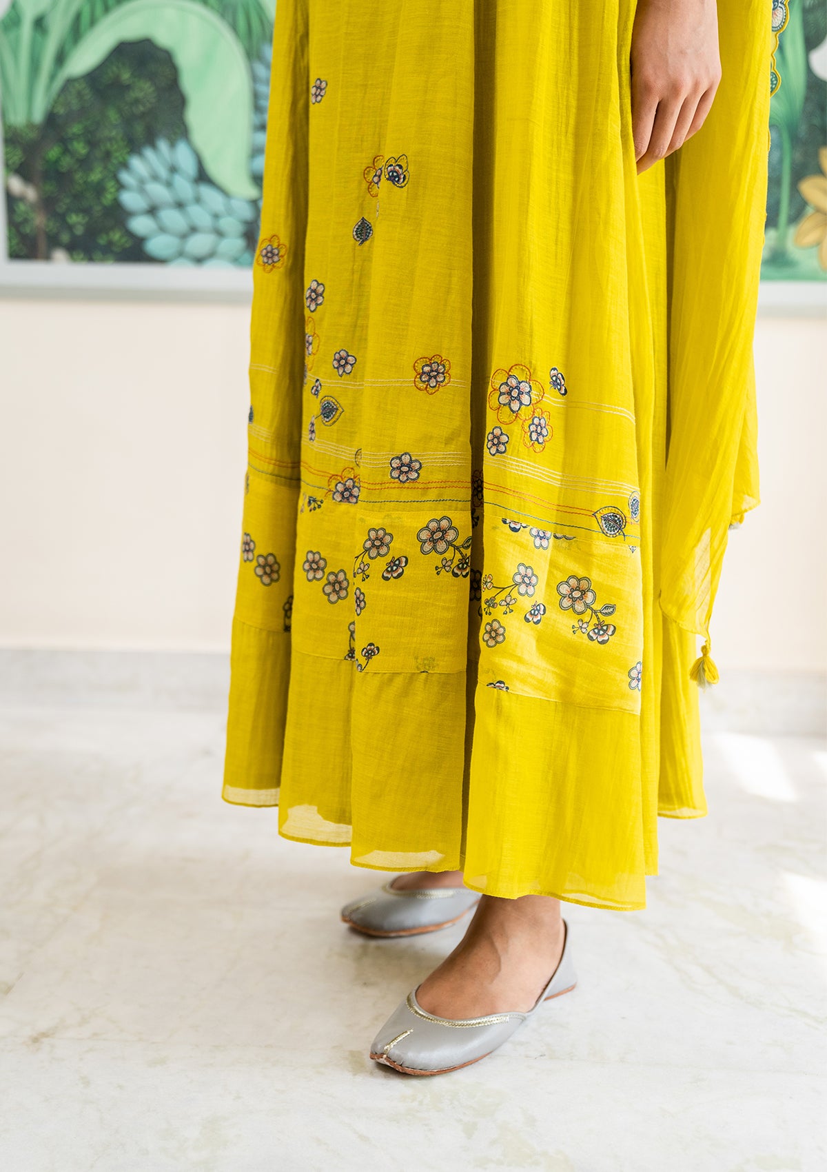 Honeysuckle Applique Anarkali Set