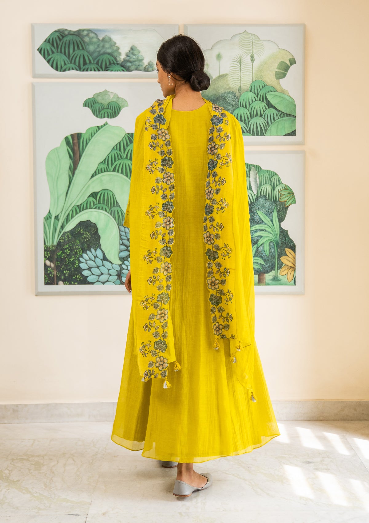 Honeysuckle Applique Anarkali Set