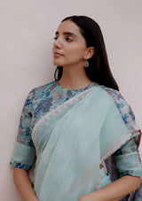 Sage Floral Saree