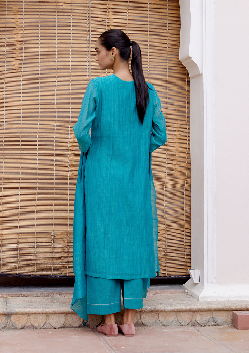 Aquamarine Embroidered Kurta Set