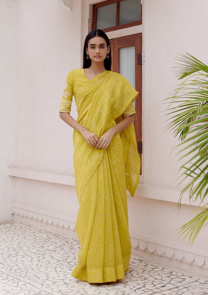 Citrine Printed Saree