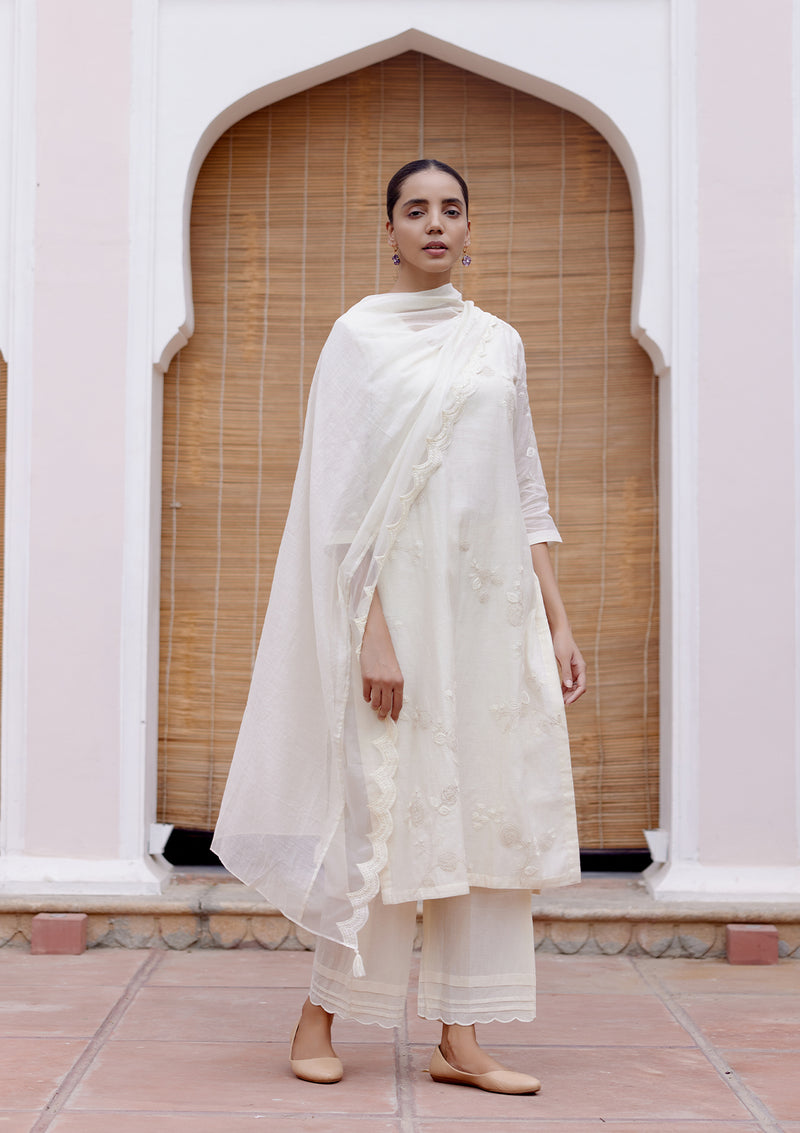 Swan Applique Kurta Set