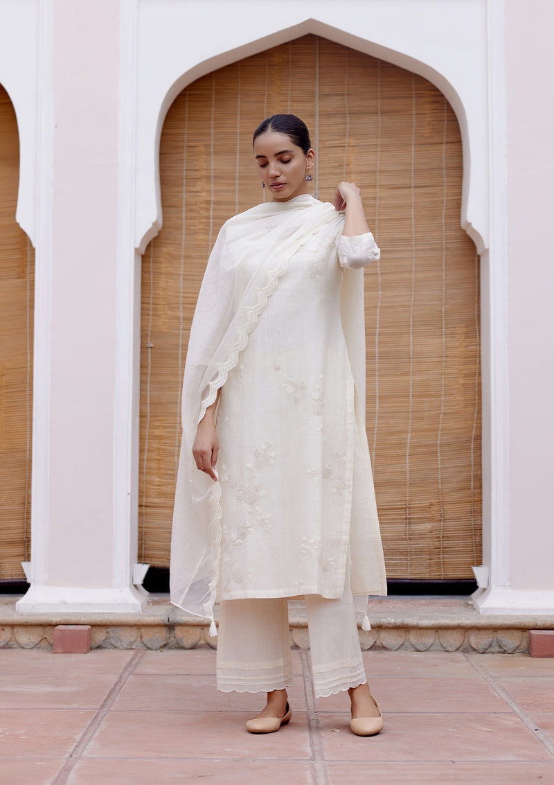 Swan Applique Kurta Set