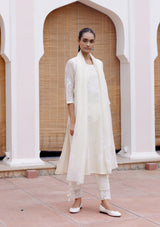 Swan Floral Embroidered Kurta Set