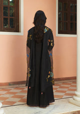 Coal Floral Anarkali Set