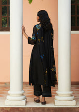 Coal Floral Embroidered Kurta Set