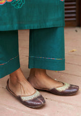 Emerald Floral Embroidered Kurta Set