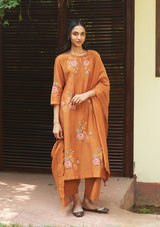 Marigold Floral Embroidery Kurta Set