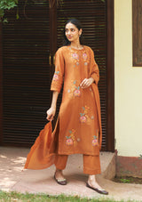 Marigold Floral Embroidery Kurta Set