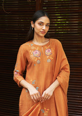 Marigold Floral Embroidery Kurta Set