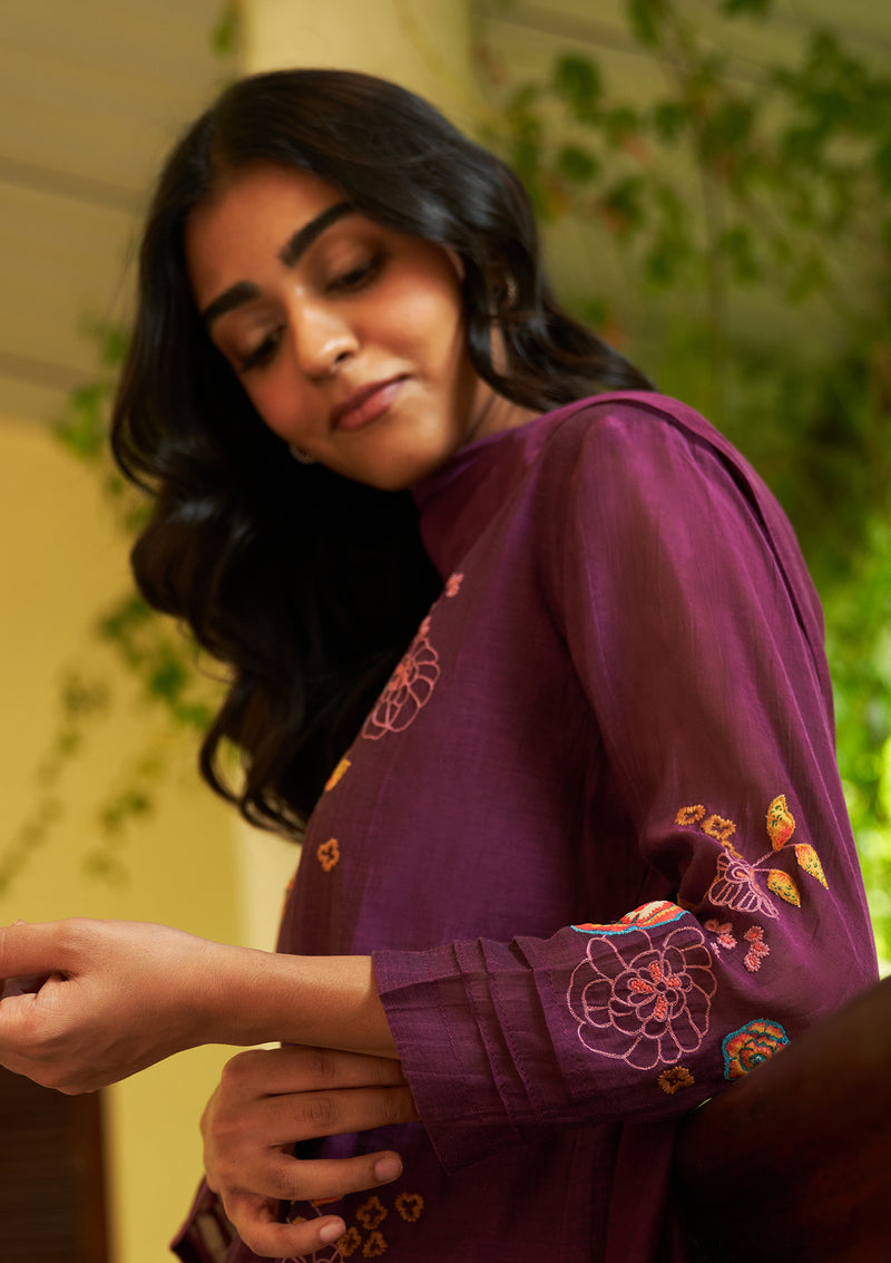 Amethyst Embroidered Kurta Set