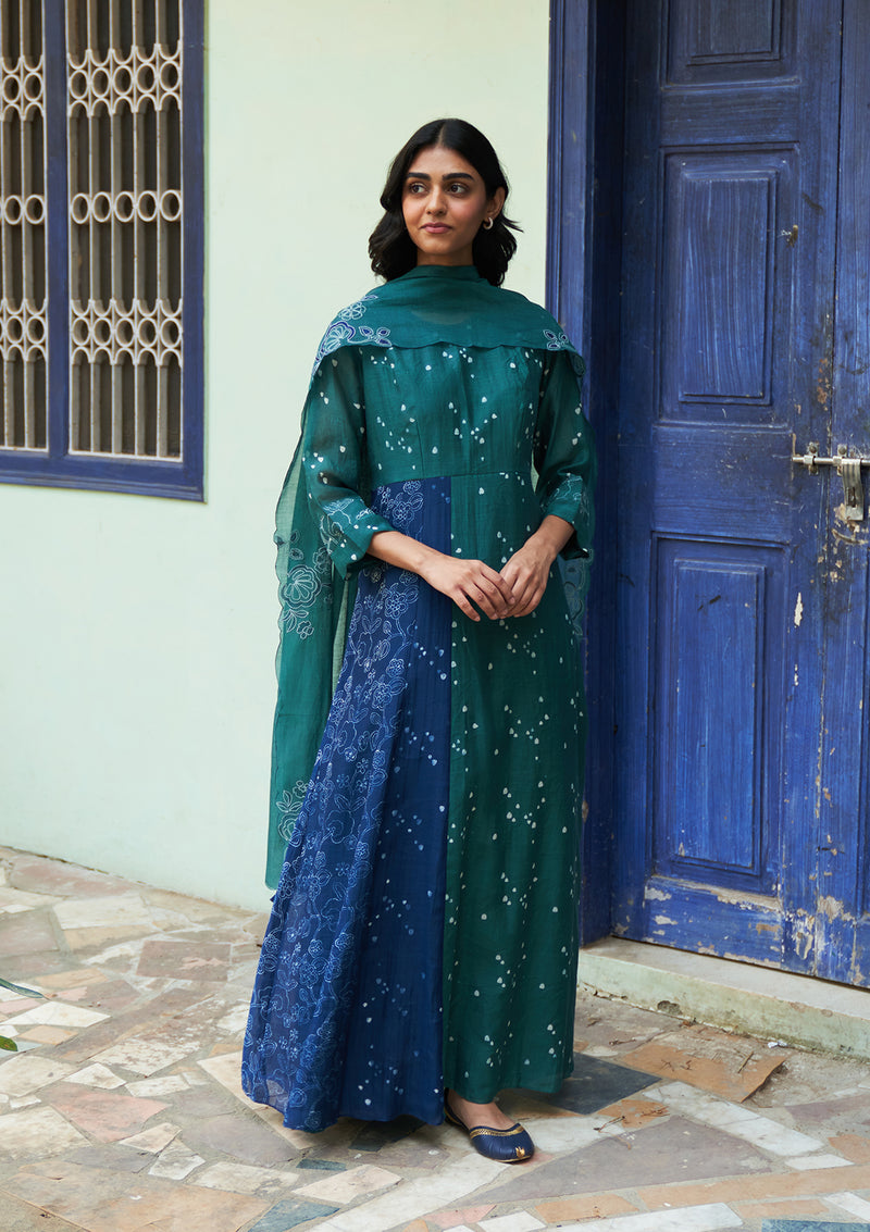 Emerald Printed Anarkali