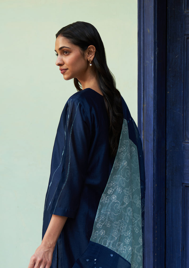 Indigo Threadwork Kurta Set