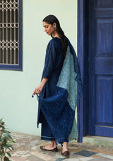 Indigo Threadwork Kurta Set